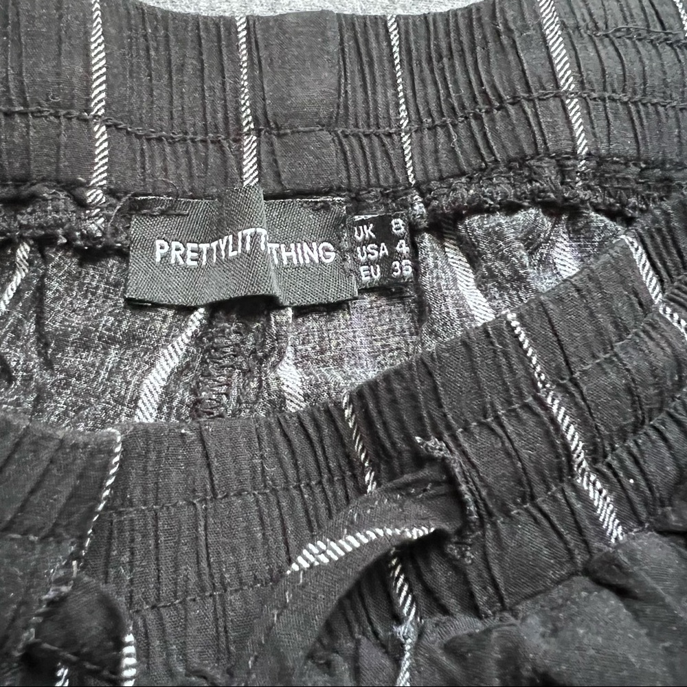 PLT Diya Black Pin Stripe Casual Pants - Picture 9 of 9